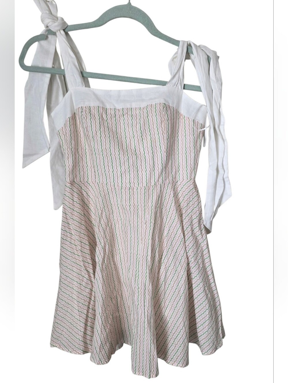 Petal And Pup Polina Tie Strap Cotton & Linen Mini dress Small - Picture 2 of 6